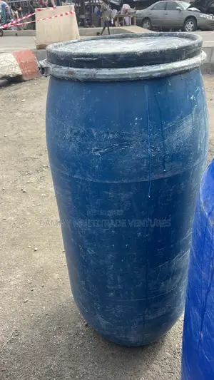 Blue Plastic Storage Drums