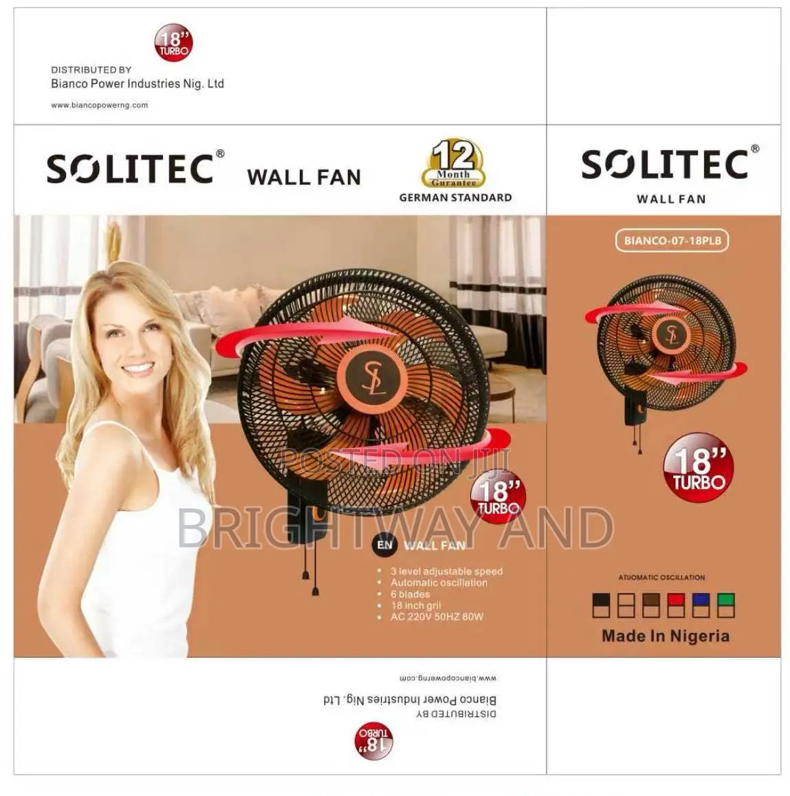 Wall Fan Black
