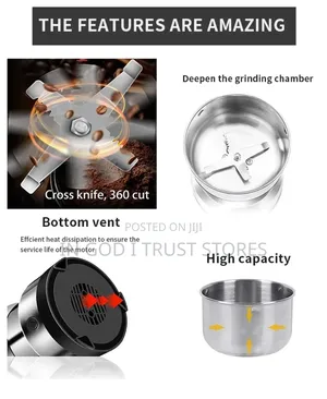 250g Mini Electric Coffee Grinder 300w Milling Powder Grain