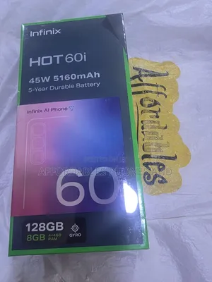 New Infinix Hot 60i 128 GB Silver