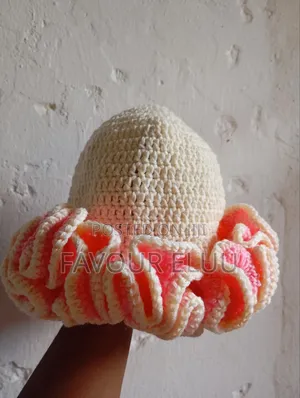 Hand Made Crochet Ruffle Bucket Hat