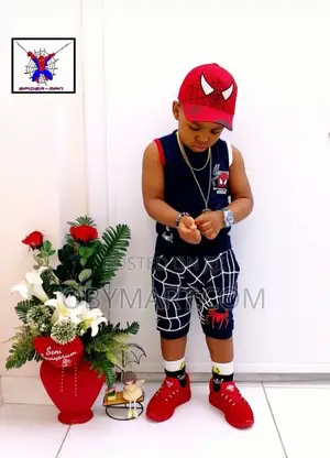 3 in 1 Amazin Black Spiderman Set With Red Cap