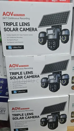 Triple Lens PTZ Ubox Solar Camera