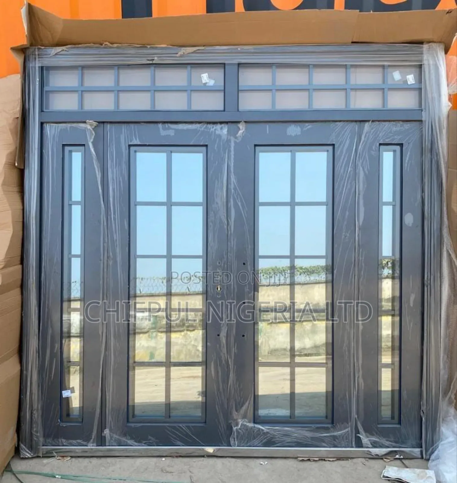 B.D Black Glass Door 8ft/8ft