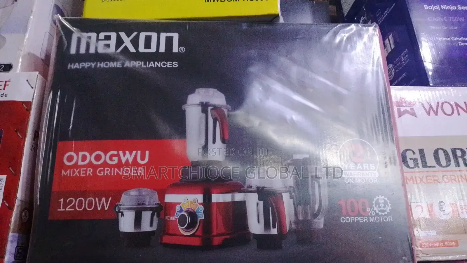 Maxon Mixer Grinder 1200w 100%Copper