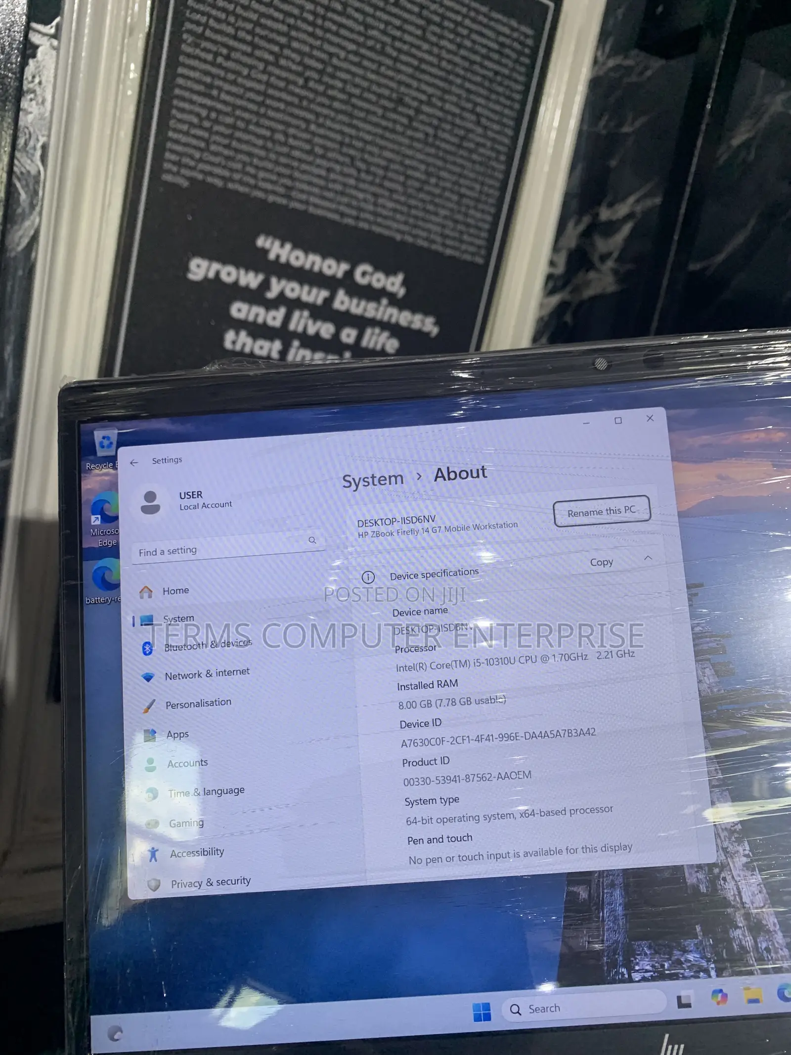 Laptop HP ZBook Firefly 14 G7 8GB Intel Core i5 SSD 256GB