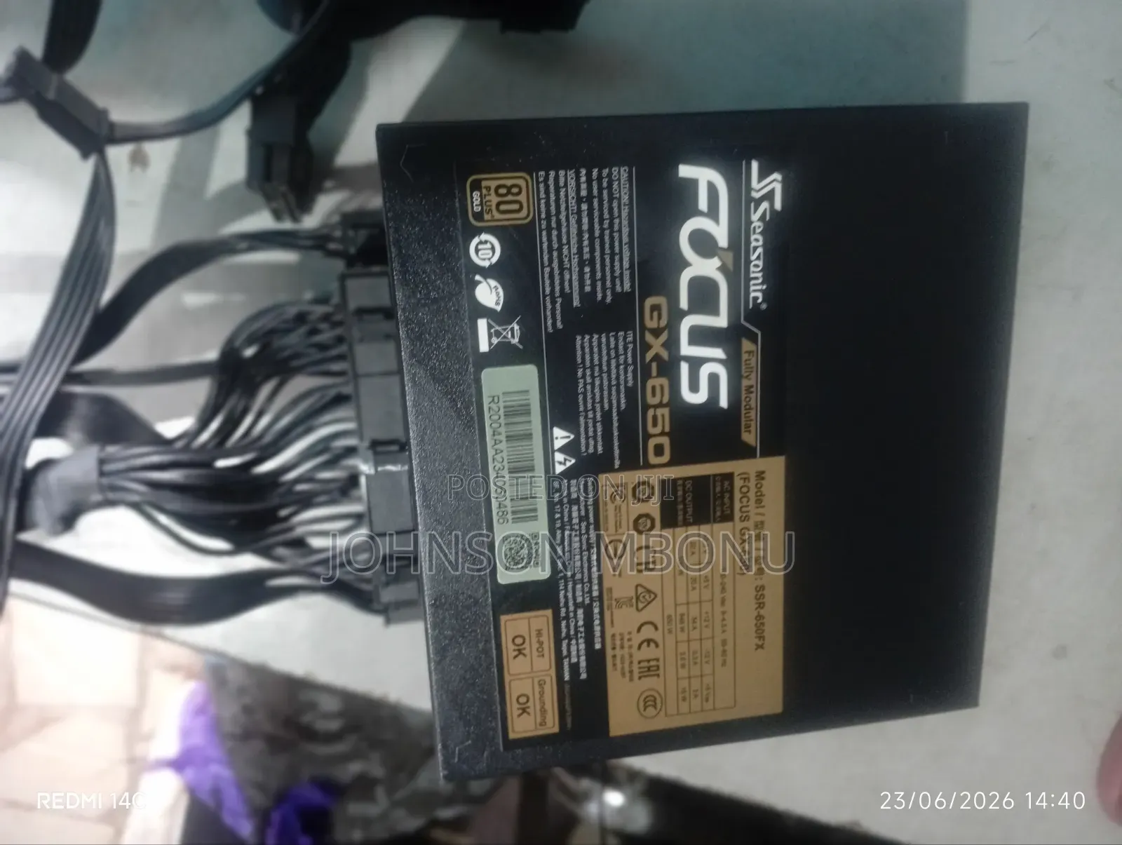 S Sea Sonic Fully Modular Gx- 650 WTTZ