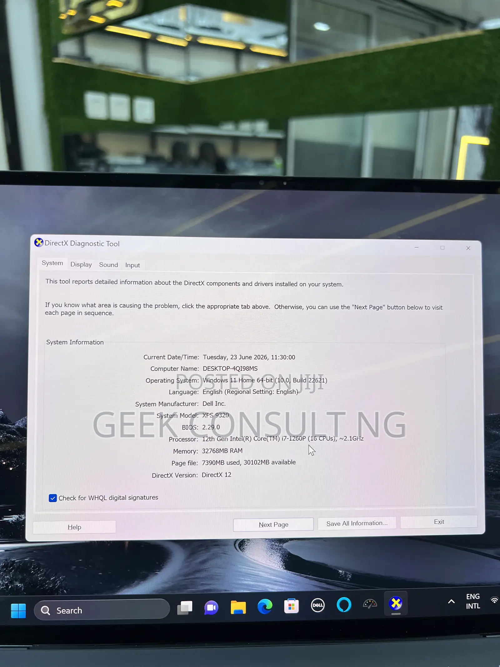 Laptop Dell XPS 13 9320 32GB Intel Core i7 SSD 1T