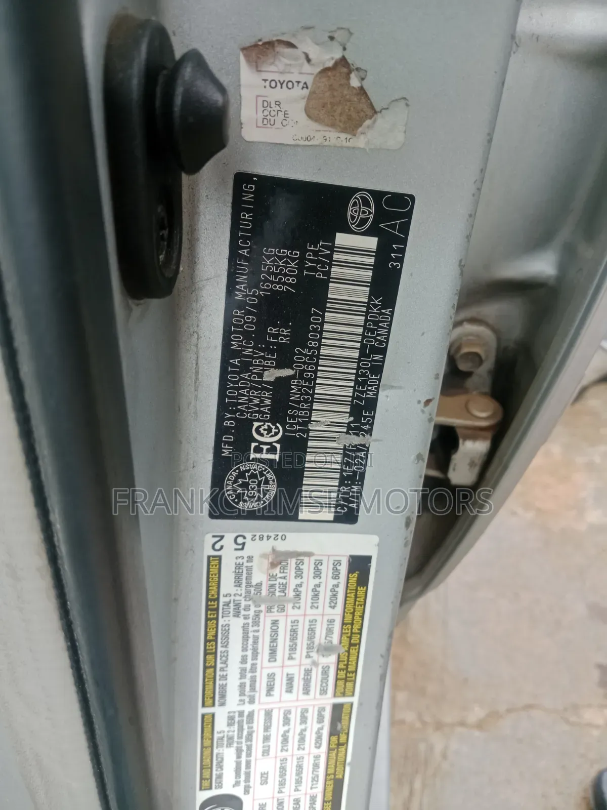 Toyota Corolla 2005 Silver