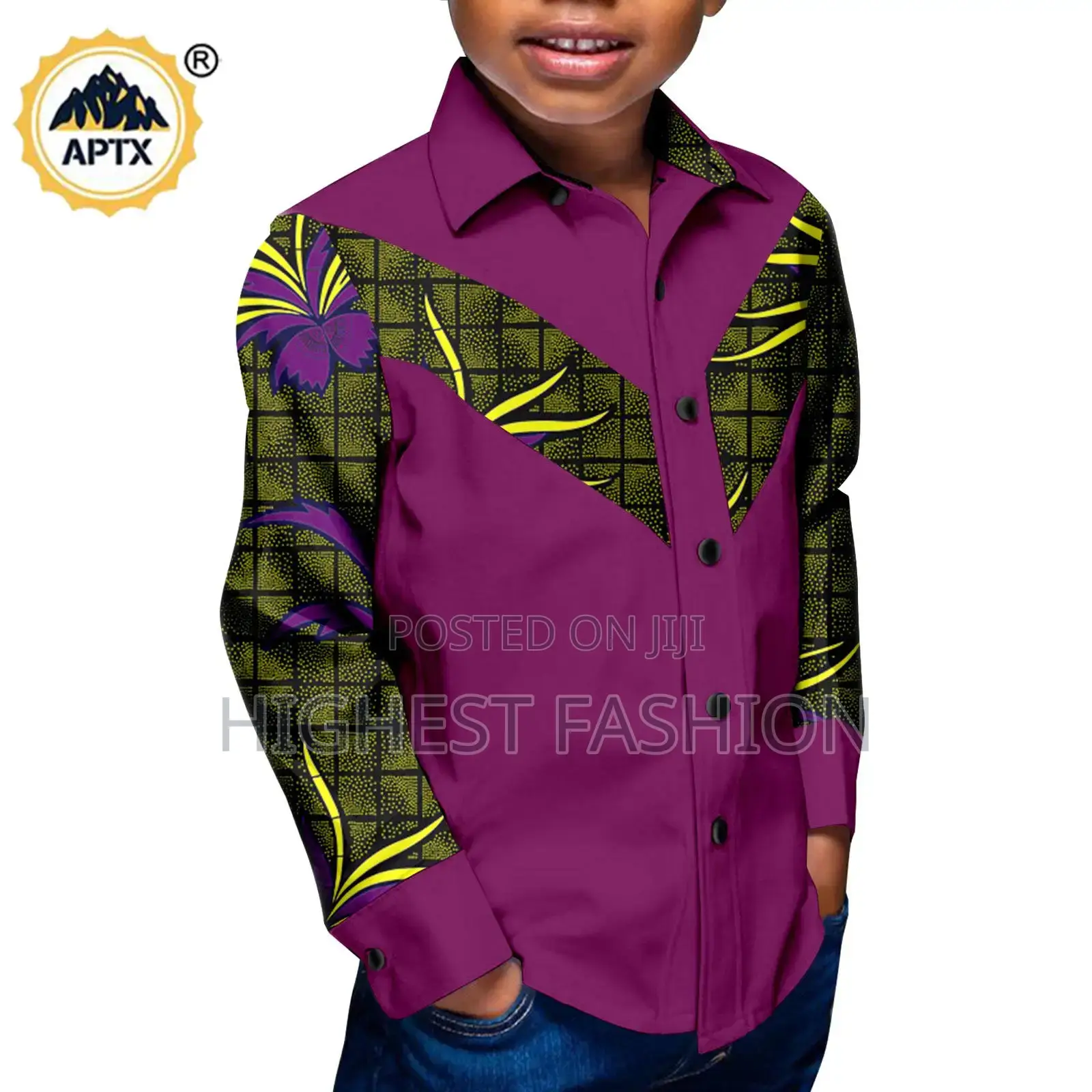 Print Button Down Collar Shirt