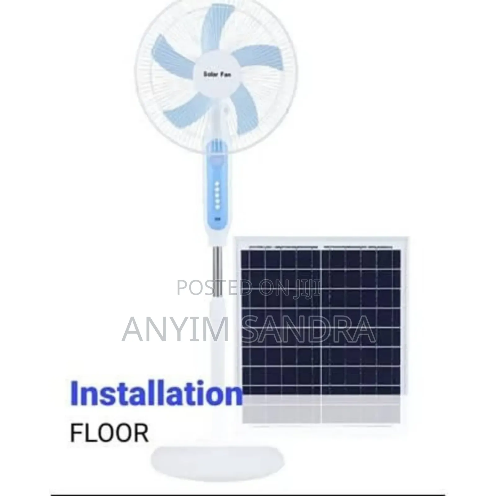 GST Rechargeable Fan With Panel- 16 Inches