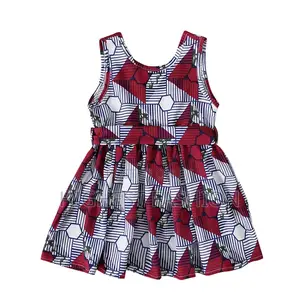 V-Neck Sleeveless African Ankara Dress