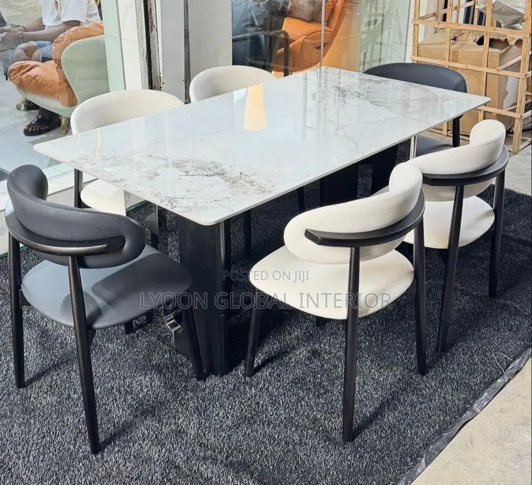 Dining Table With Acrylic Marble Top