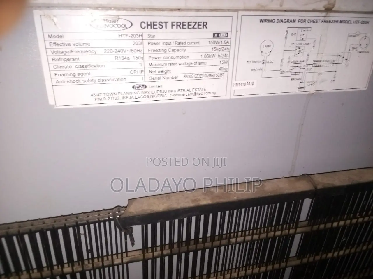 203l Haier Thermocool Freezer