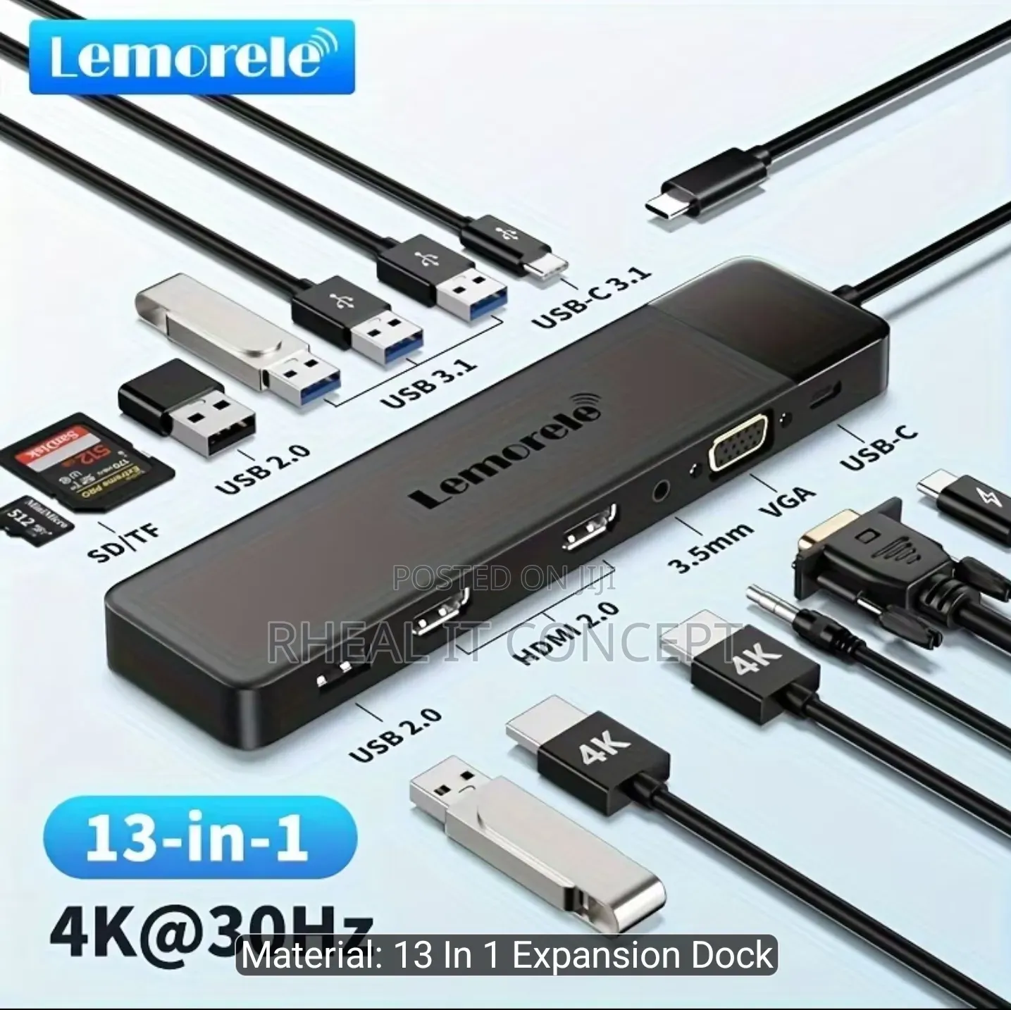 Lemorele 13-in-1 Usb-C Docking Station
