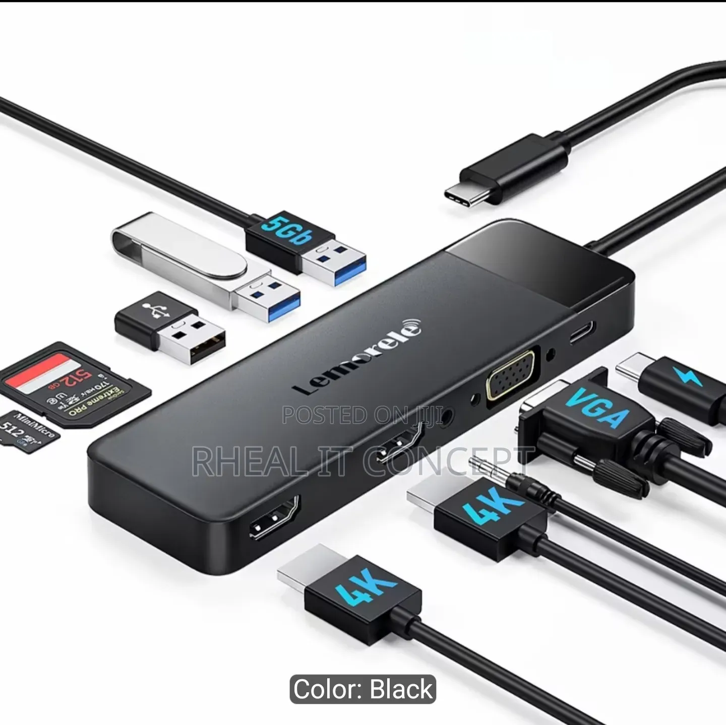 Lemorele 10-in-1 Type-C Dock Station