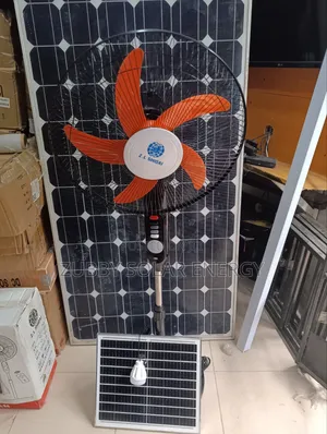 16inches Standing Solar Rechargeable Fan With 30w Solar Panel