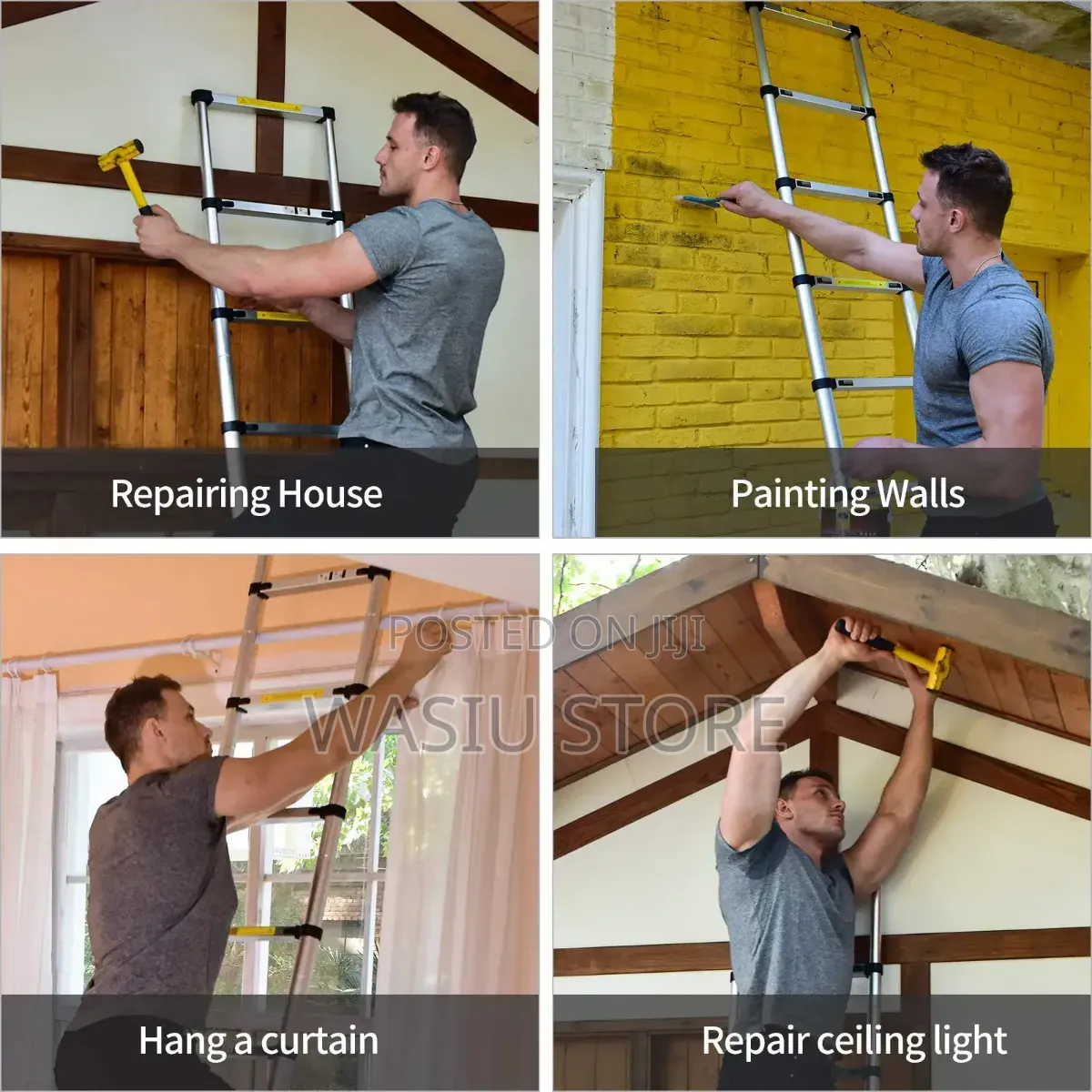 Straight Telescopic Multi-Purpose Ladder 6.3m Height