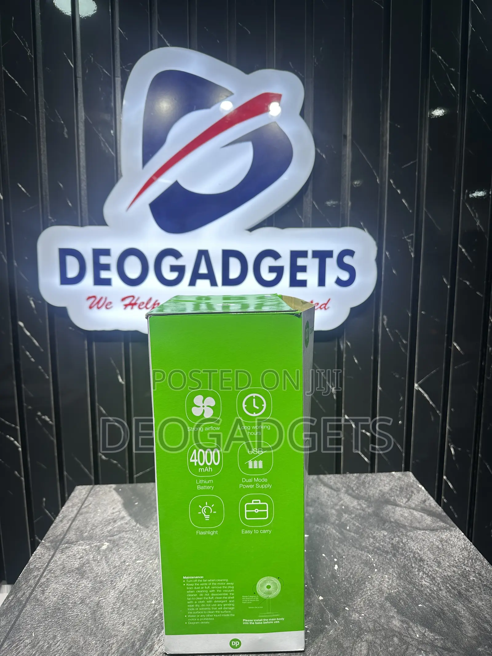 Dp 4,000mah Rechargable Fan