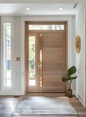 Double Wooden Doors With Glass