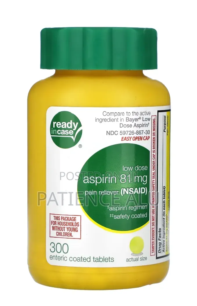 Baby Aspirin, 81 Mg, 300 Enteric Coated Tablets