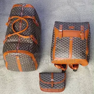 Goyard Quality Luxury Men Genuine Leather Backpack/Duffle Bag