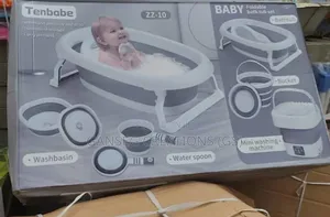 Brand New Tenbabe Foldable Baby Bath Tub Set With Mini Washing Machine