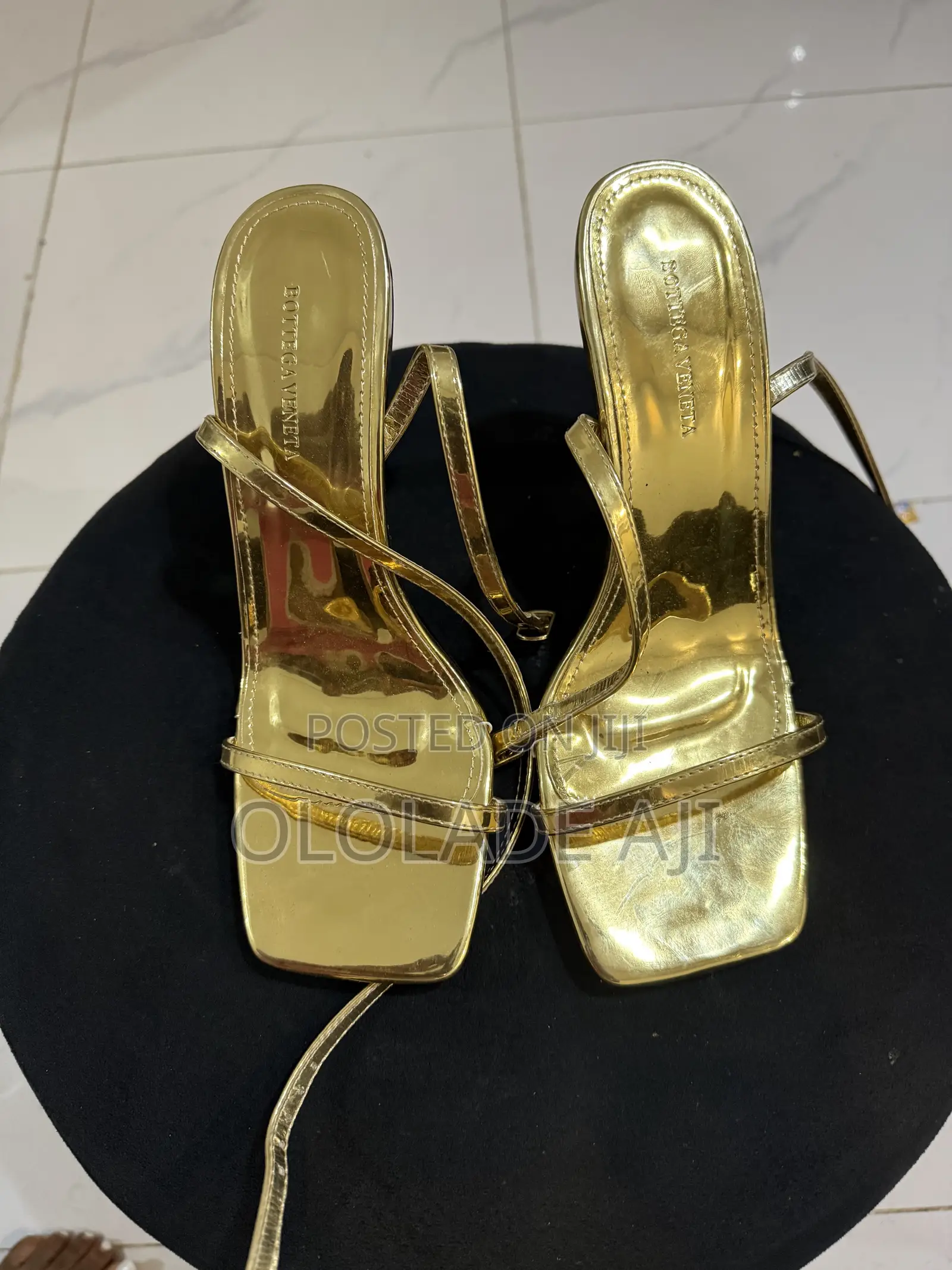 Gold Sandal Heels Size 39