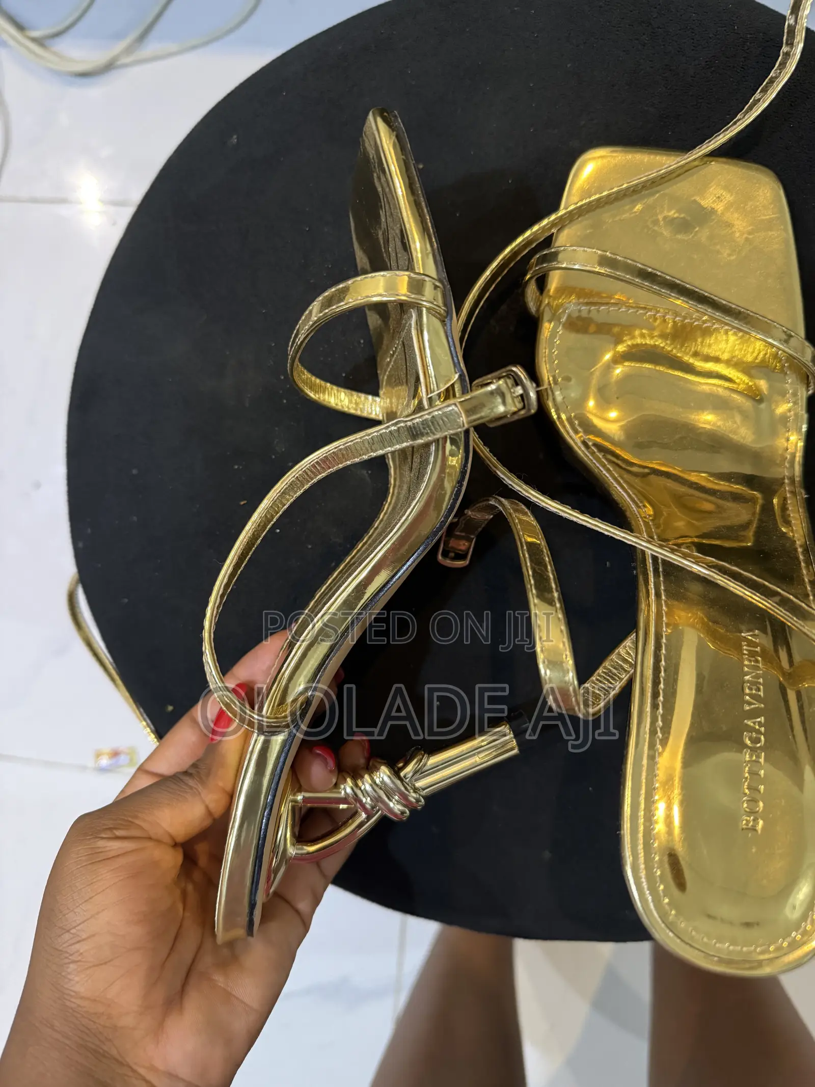 Gold Sandal Heels Size 39