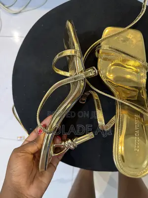 Gold Sandal Heels Size 39