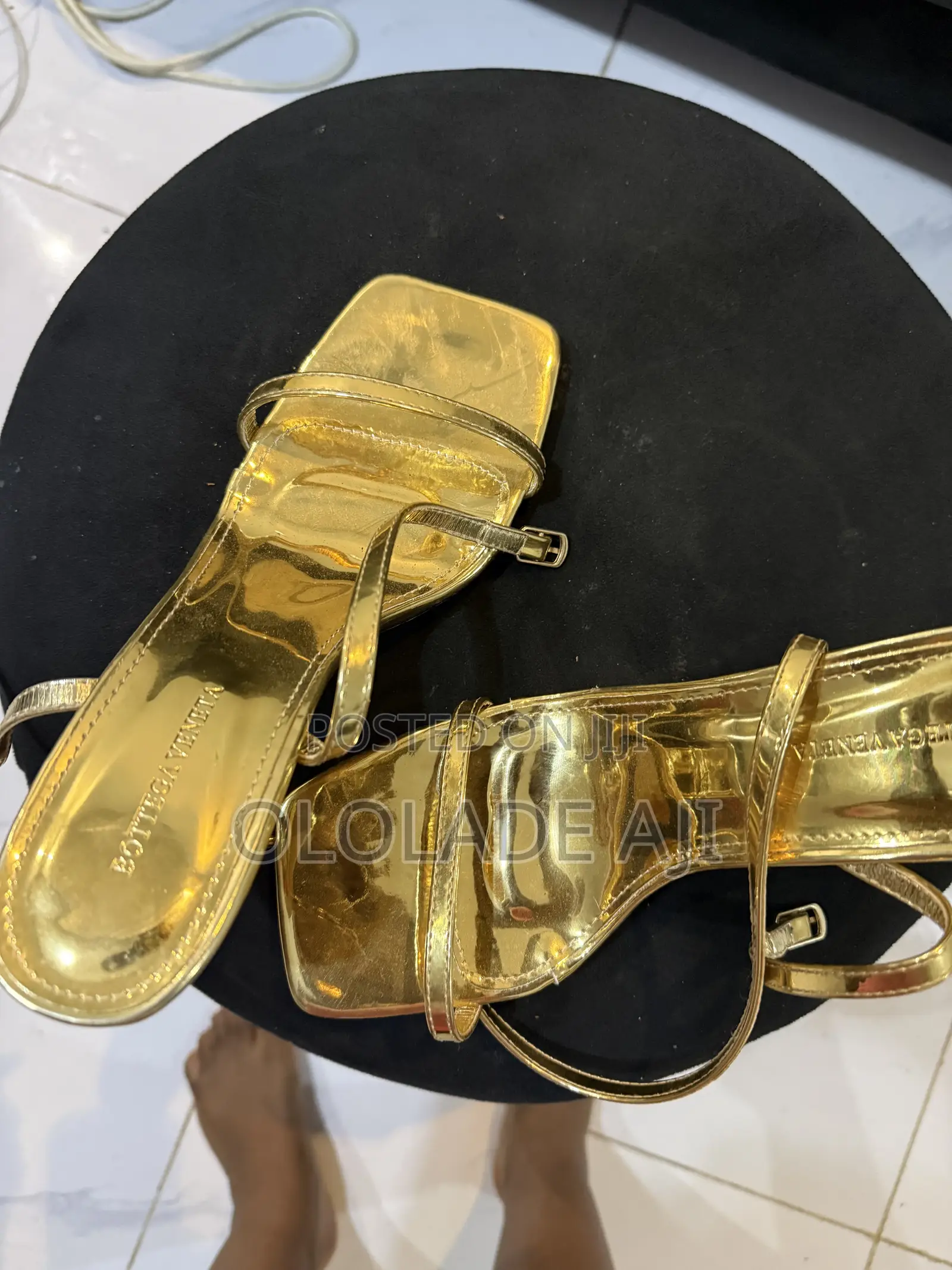 Gold Sandal Heels Size 39