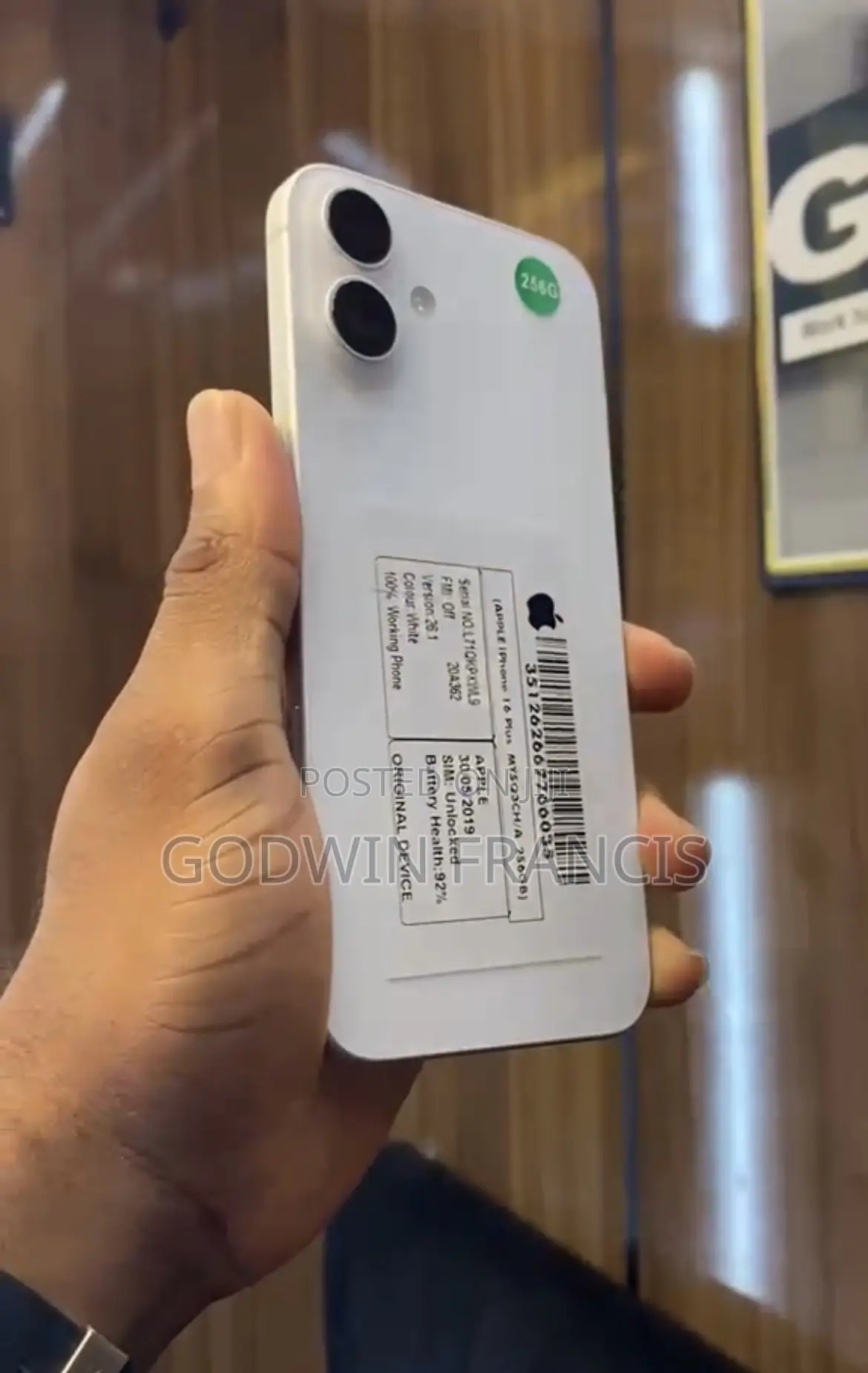 Apple iPhone 16 Plus 256 GB White