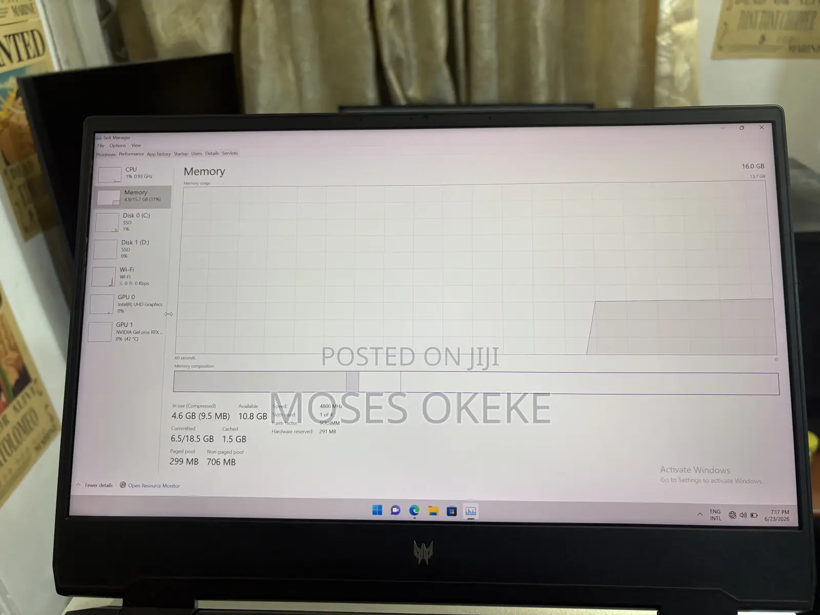 Laptop Acer Predator Helios 300 16GB Intel Core i7 SSD 1T