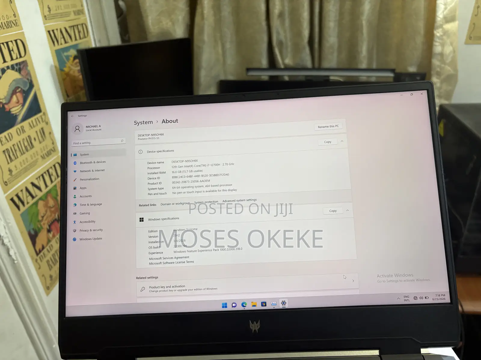 Laptop Acer Predator Helios 300 16GB Intel Core i7 SSD 1T