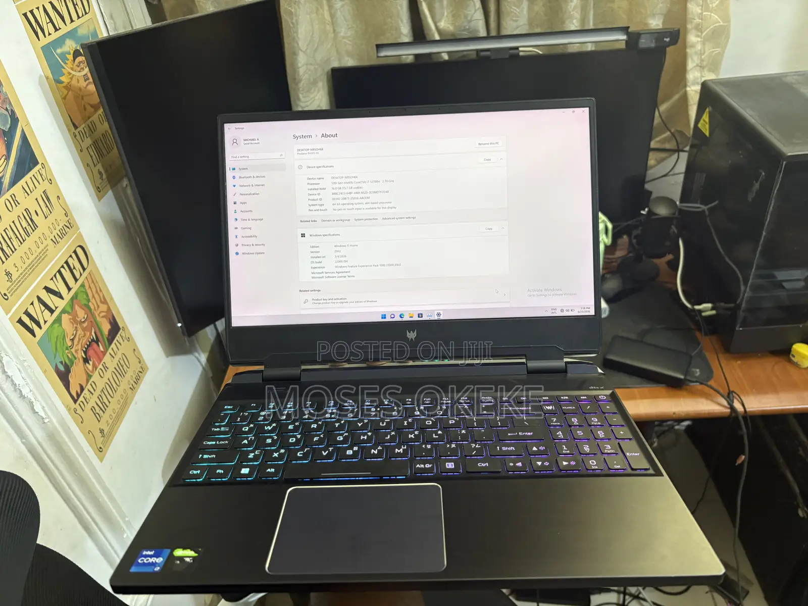 Laptop Acer Predator Helios 300 16GB Intel Core i7 SSD 1T