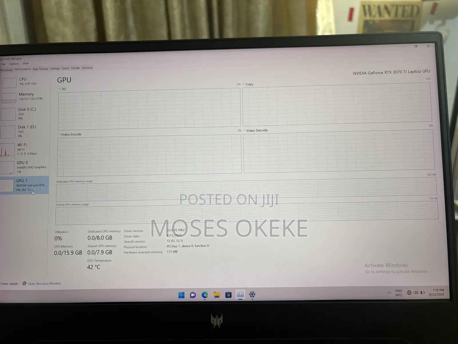 Laptop Acer Predator Helios 300 16GB Intel Core i7 SSD 1T