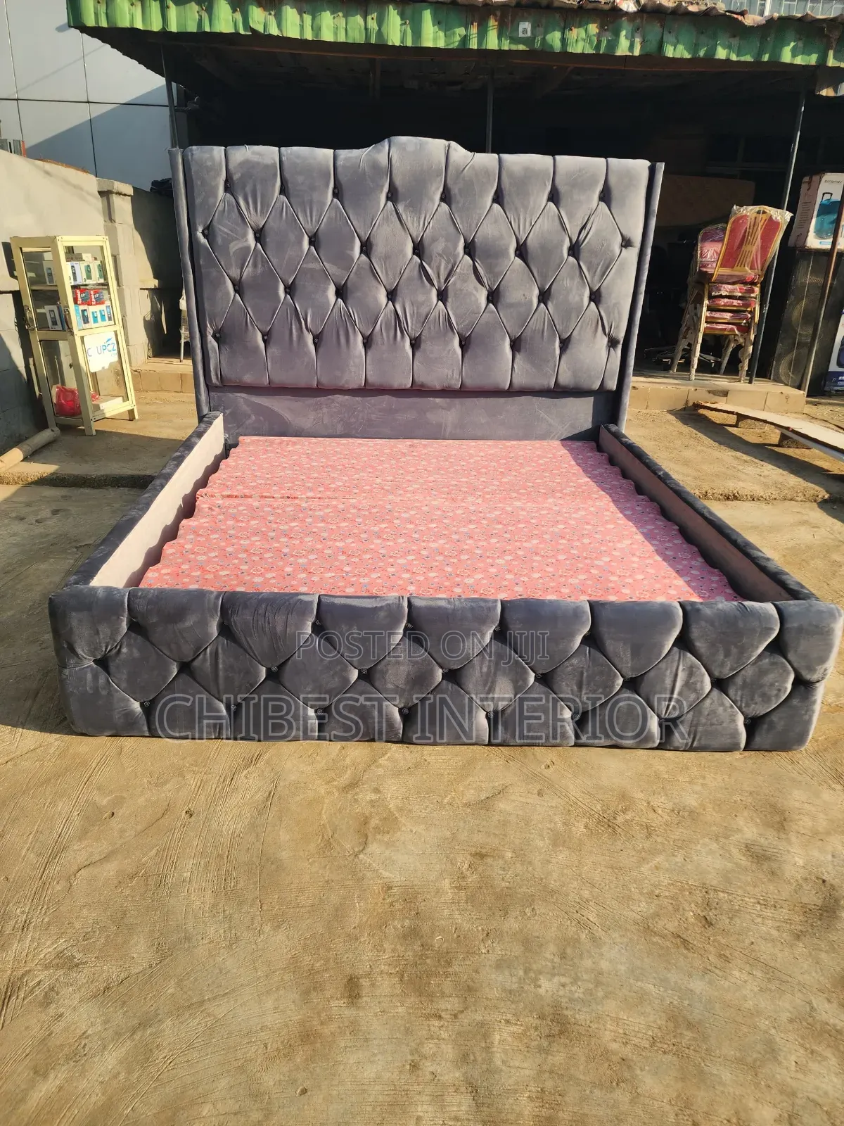 Luxury Grey 6by6 Bed Frame
