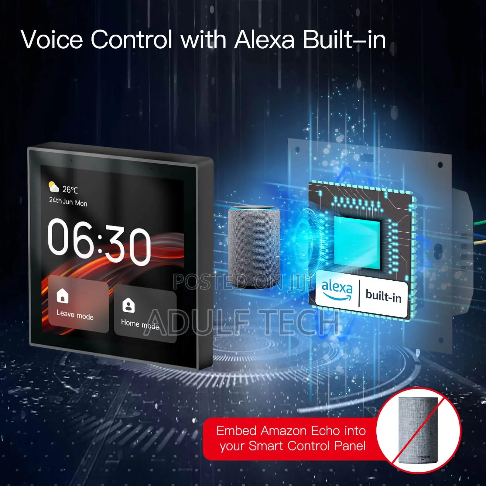 4” Tuya Smart Touch Screen Switch and Built-in Audio Amplifier