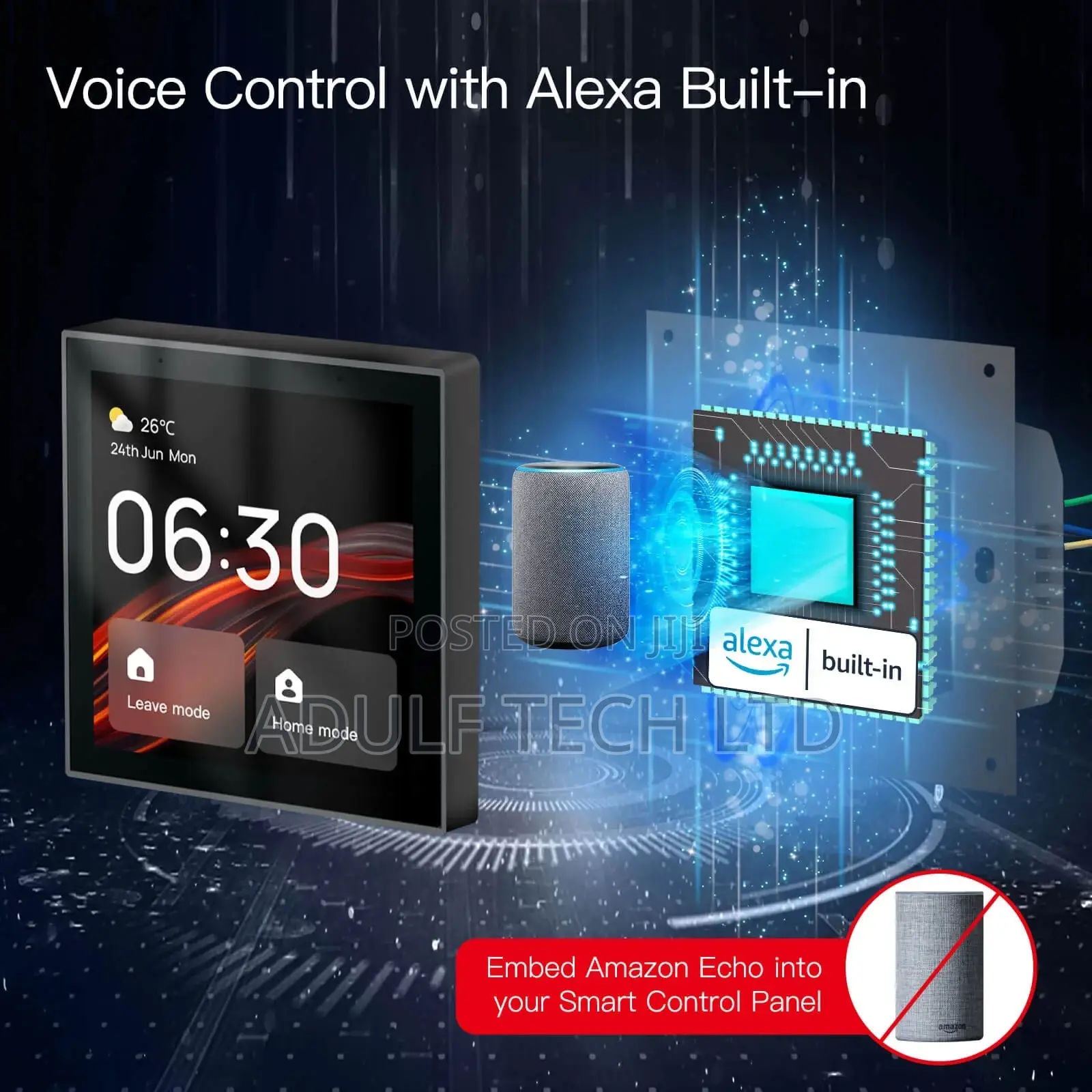 4” Tuya Smart Touch Screen Switch and Built-in Audio Amplifier