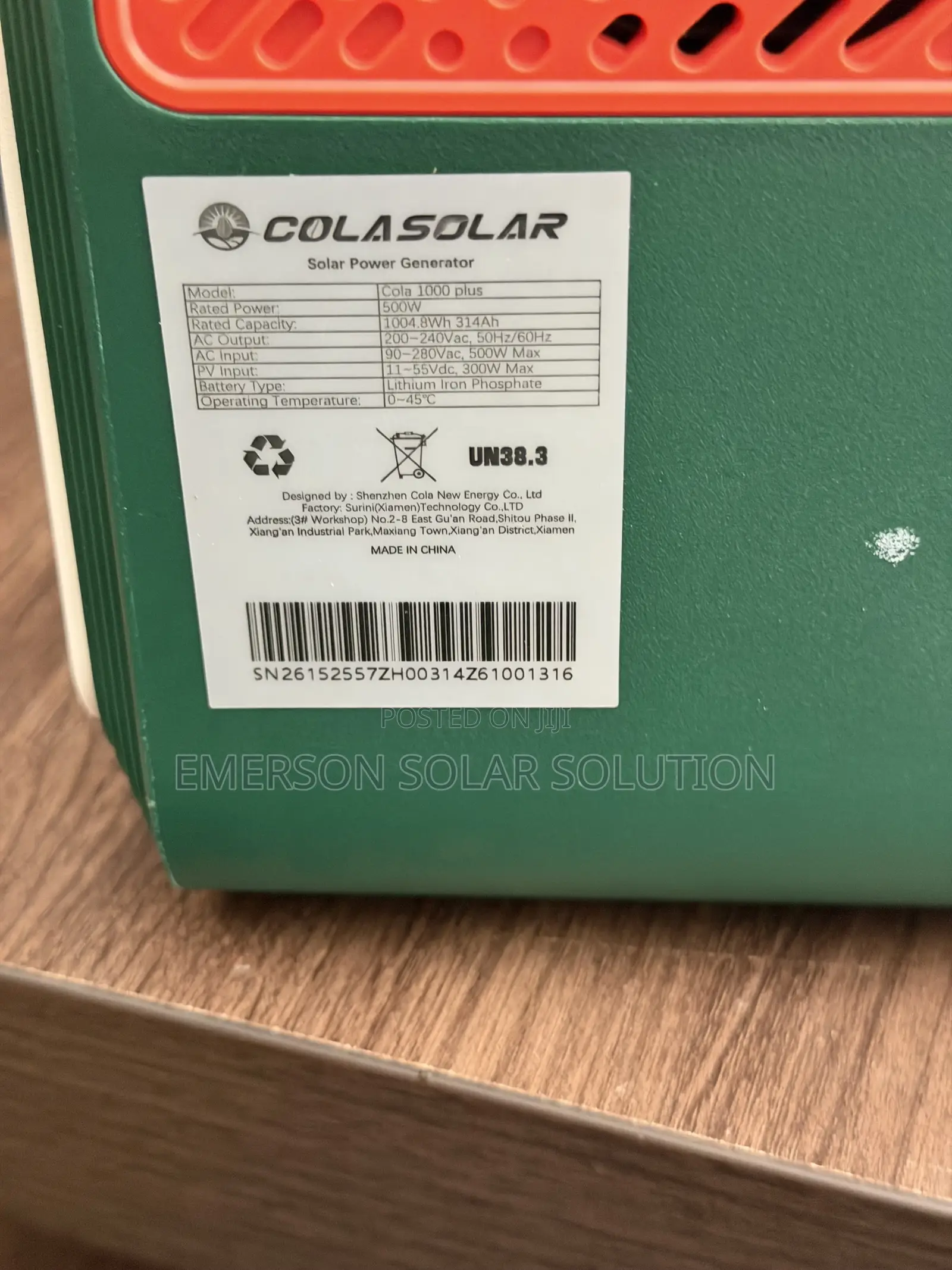 1kwh Pro Cola Solar