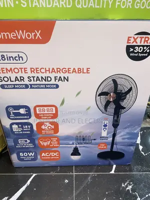 Solar Rechargeable Fan 18’Inchs
