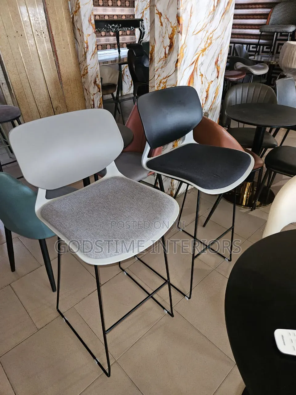 Newly Imported Original Fibre Barstool With Fabric