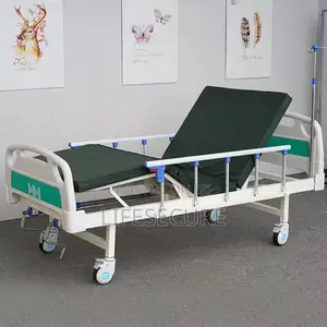 2 Crank Adjustable Hospital Bed (With Bed Table, Drip Stand Etc)