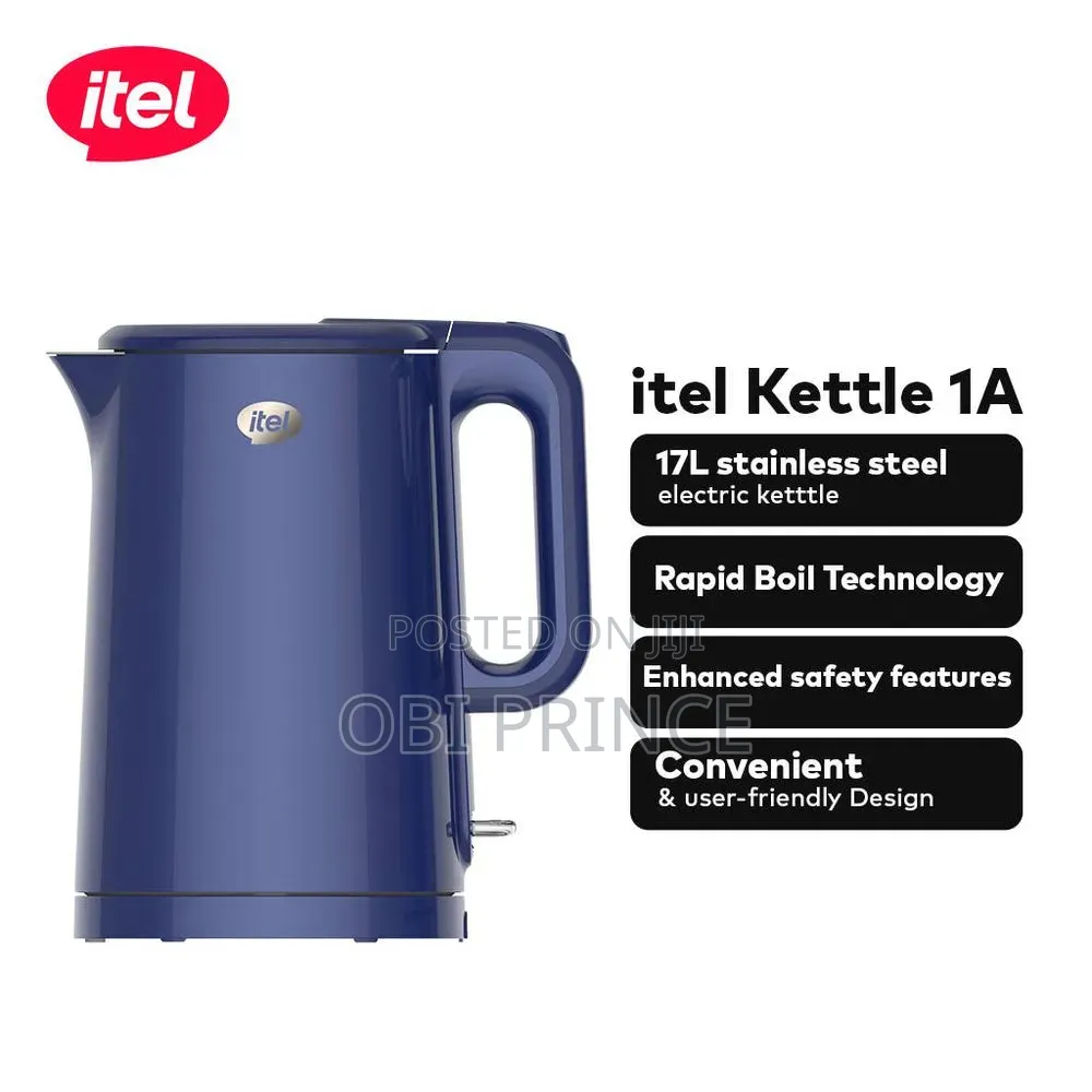 Itel Electric Kettle Jx002. 1.7liters 2000w
