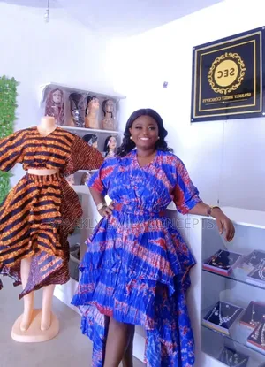 Ankara Two Piece Handkerchief Skirt Blouse
