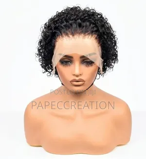 Human Hair Pixie Short, Curly Pixie Cut Wig