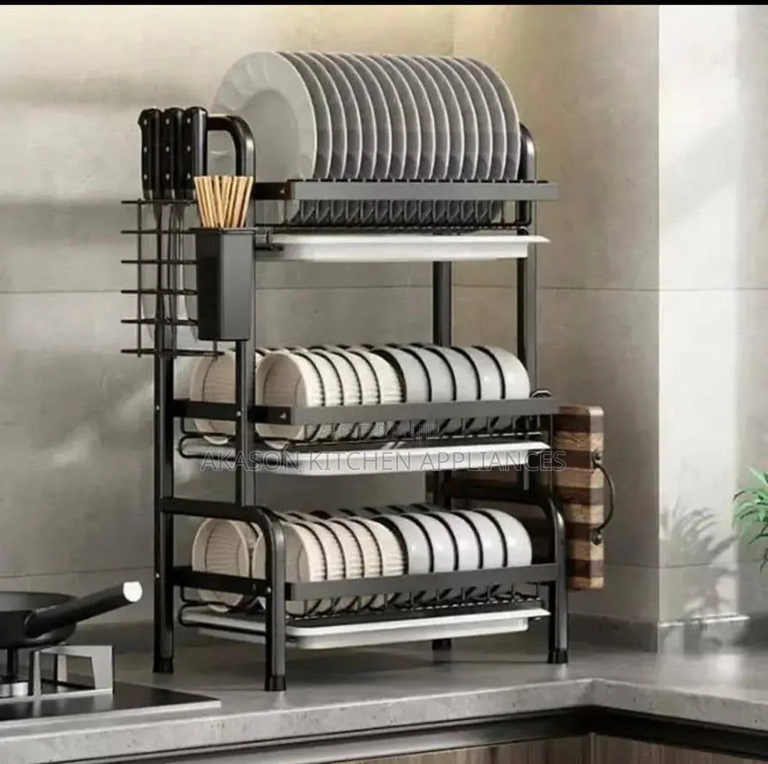 Very Thick Multifunctional 3-Step Bowl Rack