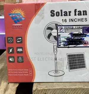 Original 16inche Great Powerful Cooling Standing Solar Fan
