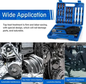 Heavy Duty Blind Hole Inner Bearing Puller Set - 21 PCS
