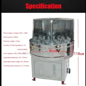 Semi Automatic Bottle Washing Machine
